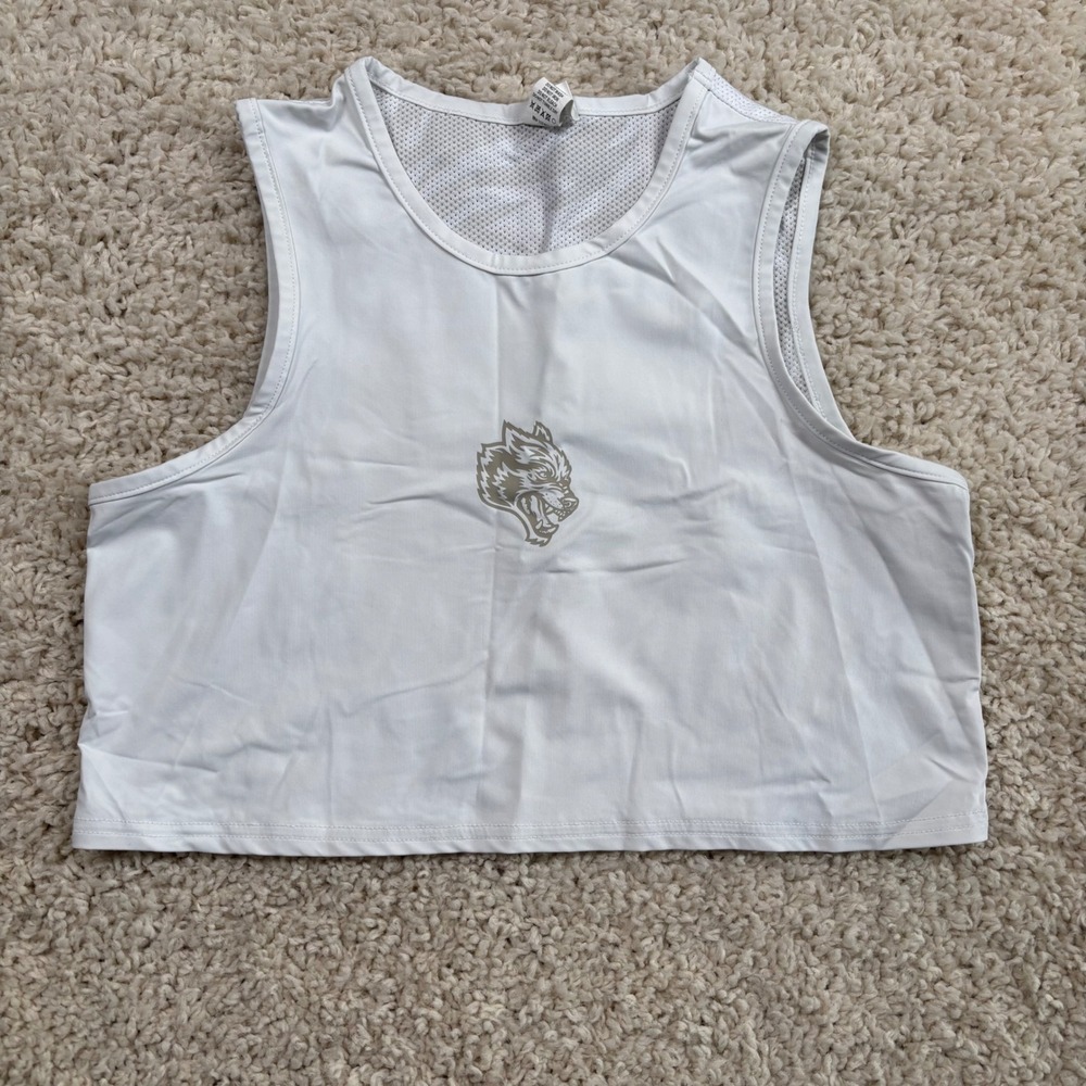 Darc Sport Wolves SHE White Mesh Back Crop Tank Top Limited Edition XS‎ 409/500